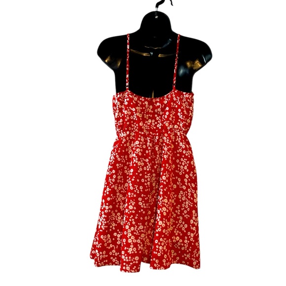 SHEIN VCAY Ditsy Floral Print Dress Red NWOT Size 2 - Picture 7 of 7